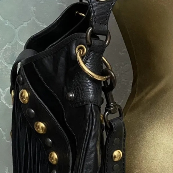 Authentic Gucci Babouska Black Leather Hobo Shoulder Bag - Picture 9 of 17